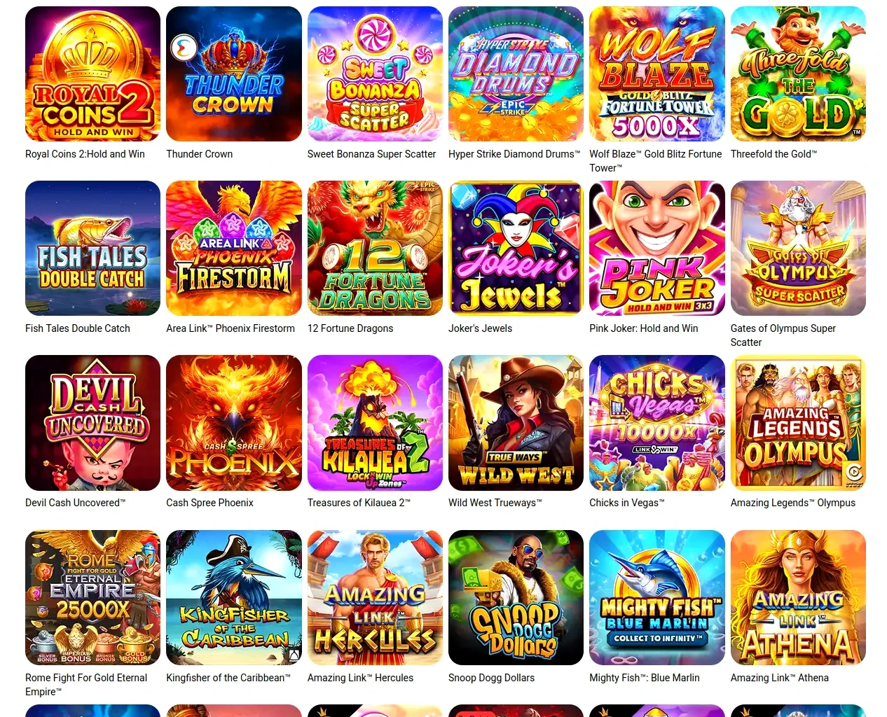 Interfaccia dell'app mobile Unibet con giochi casino